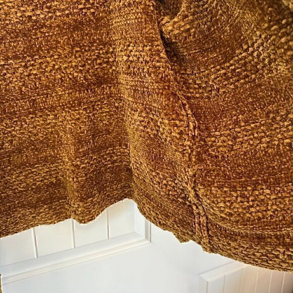SUPER SOFT nubby buttery chenille gold cardigan - academia librarian teacher XL - Picture 5 of 10